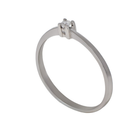Inel, Aur Alb, 18 k, 1.51 gr, cu Diamante, Cod Produs: 764260 - 2