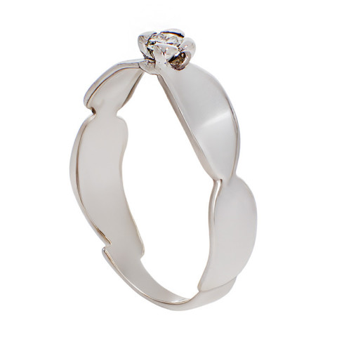 Inel, Aur Alb, 14 k, 1.44 gr, cu Diamante, Cod Produs: 764466 - 2