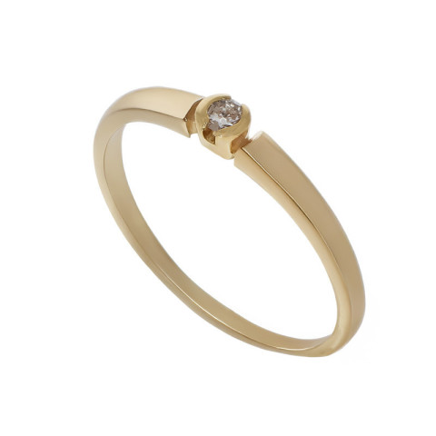 Inel, Aur Galben, 18 k, 2.45 gr, cu Diamante, Cod Produs: 764493 - 2