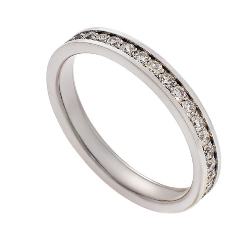 Inel, Aur Alb, 18 k, 2.53 gr, cu Diamante, Cod Produs: 764678 - 2
