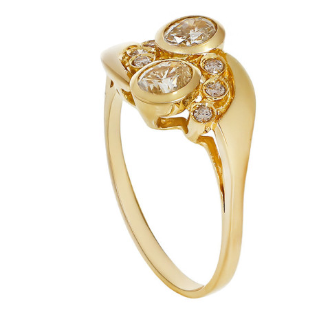 Inel, Aur Galben, 18 k, 4.49 gr, cu Diamante, Cod Produs: 765009 - 2