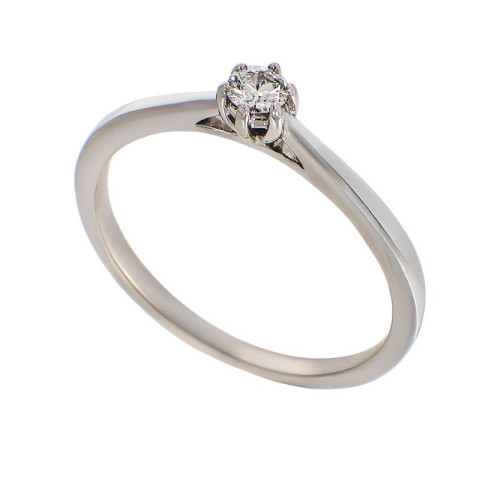 Inel, Aur Alb, 14 k, 1.36 gr, cu Diamante, Cod Produs: 765586 - 2