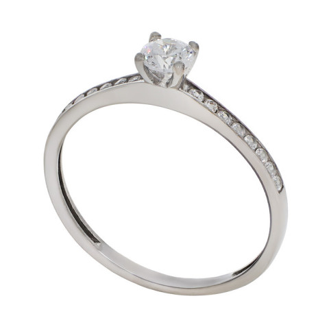 Inel De Logodna, Aur Alb, 14 k, 1.01 gr, Cod Produs: 765660 - 2