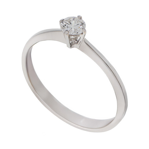 Inel De Logodna, Aur Alb, 18 k, 1.61 gr, cu Diamante, Cod Produs: 765807 - 2