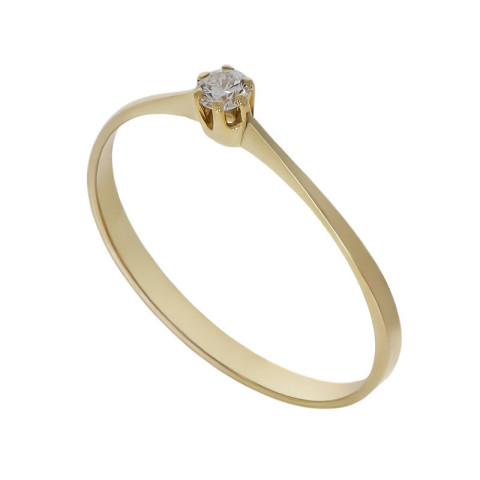 Inel De Logodna, Aur Galben, 14 k, 1.08 gr, cu Diamante, Cod Produs: 766909 - 2