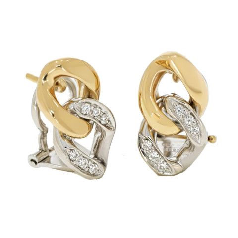 Cercei, Aur Mixt, 18 k, 8.62 gr, cu Diamante, Cod Produs: 766987 - 2