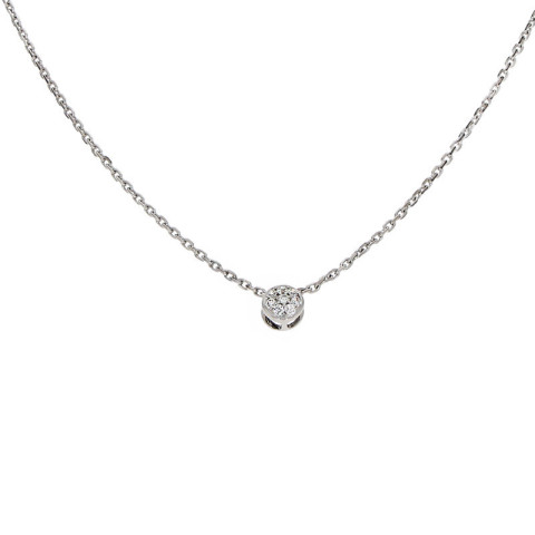 Colier, Aur Alb, 14 k, 1.57 gr, cu Diamante, Cod Produs: 768672 - 2