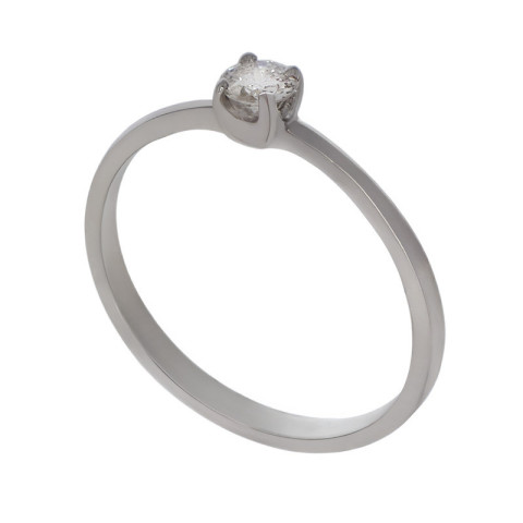 Inel De Logodna, Aur Alb, 14 k, 1.38 gr, cu Diamante, Cod Produs: 770364 - 2