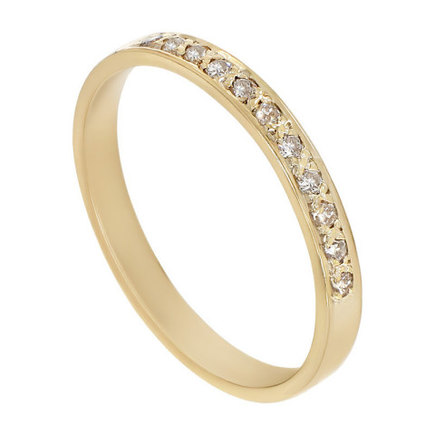 Inel, Aur Galben, 18 k, 1.96 gr, cu Diamante, Cod Produs: 770838 - 2