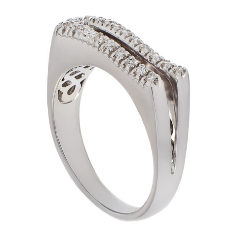 Inel, Aur Alb, 18 k, 5.38 gr, cu Diamante, Cod Produs: 771159 - 2