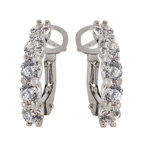 Cercei, Aur Alb, 14 k, 1.88 gr, Cod Produs: 773176 - 1