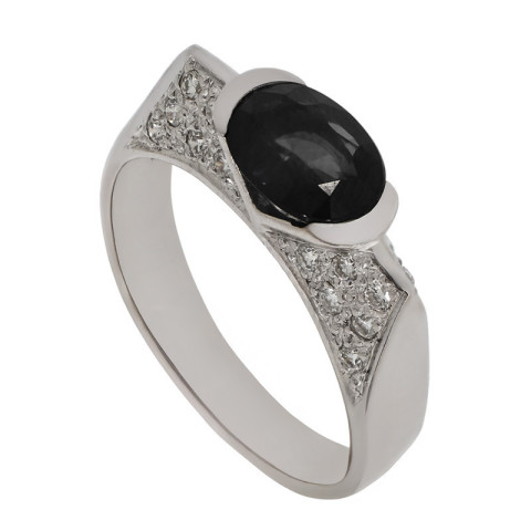 Inel, Aur Alb, 18 k, 4.61 gr, cu Diamante, Cod Produs: 775000 - 2