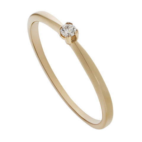 Inel De Logodna, Aur Galben, 14 k, 1.21 gr, cu Diamante, Cod Produs: 778777 - 2