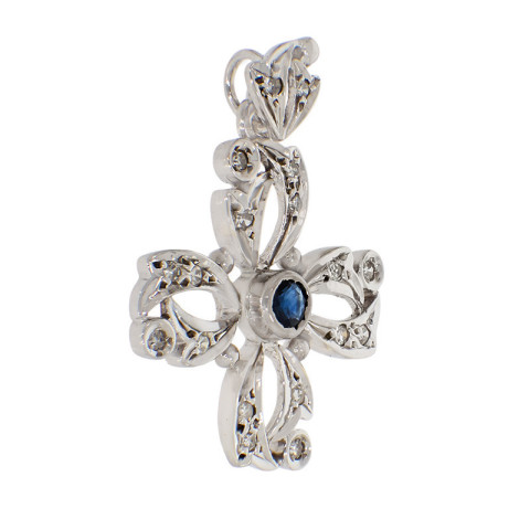 Pandantiv Cruce, Aur Alb, 18 k, 4.12 gr, Cod Produs: 779666 - 2