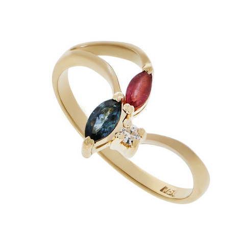 Inel, Aur Galben, 18 k, 2.6 gr, cu Diamante, Cod Produs: 779832 - 2