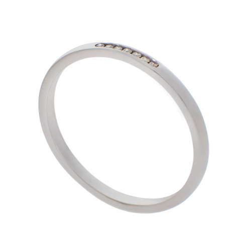Inel, Aur Alb, 18 k, 2.02 gr, cu Diamante, Cod Produs: 780215 - 2