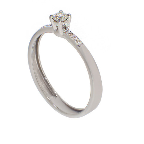 Inel, Aur Alb, 18 k, 2.02 gr, cu Diamante, Cod Produs: 780216 - 2