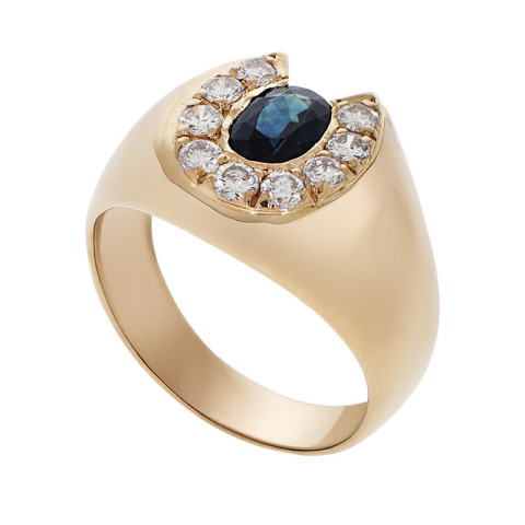 Inel, Aur Galben, 18 k, 8.32 gr, cu Diamante, Cod Produs: 781508 - 2