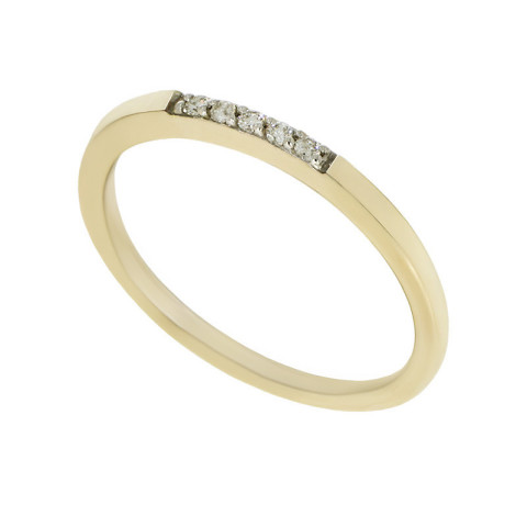Inel, Aur Galben, 14 k, 1.51 gr, cu Diamante, Cod Produs: 781693 - 2