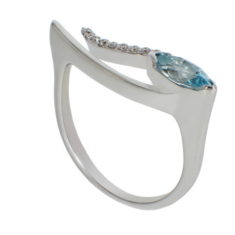 Inel, Aur Alb, 18 k, 4.68 gr, cu Diamante, Cod Produs: 782819 - 2