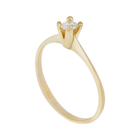 Inel De Logodna, Aur Galben, 18 k, 1.13 gr, cu Diamante, Cod Produs: 783239 - 2