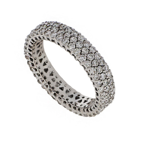 Inel, Aur Alb, 18 k, 4.5 gr, cu Diamante, Cod Produs: 784151 - 2