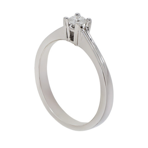 Inel De Logodna, Aur Roz, 14 k, 2.24 gr, cu Diamante, Cod Produs: 784239 - 2