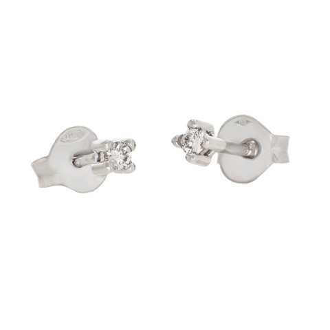 Cercei, Aur Alb, 18 k, 0.65 gr, cu Diamante, Cod Produs: 785939 - 2