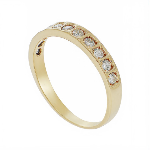 Inel, Aur Galben, 14 k, 2.18 gr, cu Diamante, Cod Produs: 786151 - 2