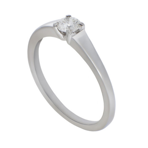 Inel De Logodna, Aur Alb, 18 k, 2.28 gr, cu Diamante, Cod Produs: 786208 - 2