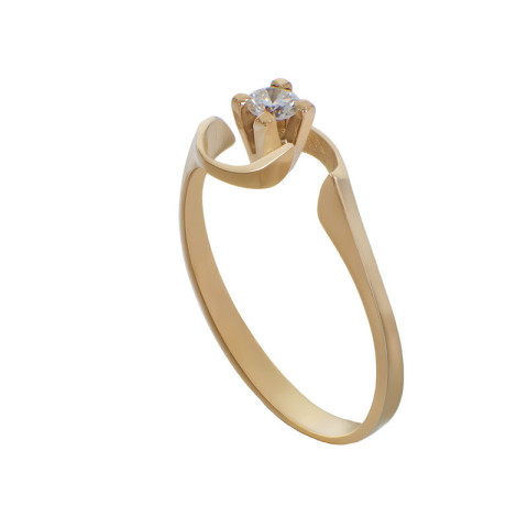 Inel De Logodna, Aur Galben, 18 k, 2.14 gr, cu Diamante, Cod Produs: 786251 - 2