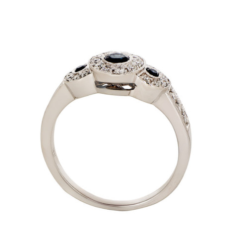 Inel De Logodna, Aur Alb, 18 k, 4.08 gr, cu Diamante, Cod Produs: 786514 - 2