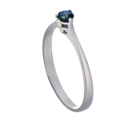 Inel De Logodna, Aur Alb, 18 k, 1.77 gr, cu Diamante, Cod Produs: 790983 - 2