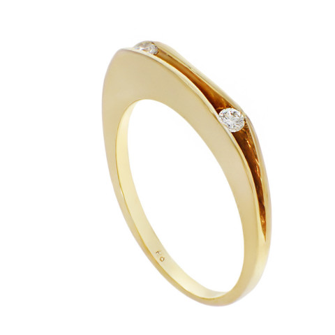 Inel, Aur Galben, 14 k, 3.49 gr, cu Diamante, Cod Produs: 791141 - 2