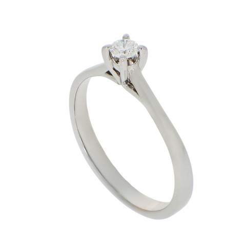 Inel De Logodna, Aur Alb, 18 k, 1.9 gr, cu Diamante, Cod Produs: 791877 - 2