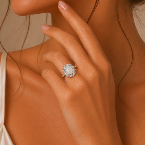 Inel, Aur Mixt, 18 k, 4.78 gr, cu Diamante, Cod Produs: 792814 - 3