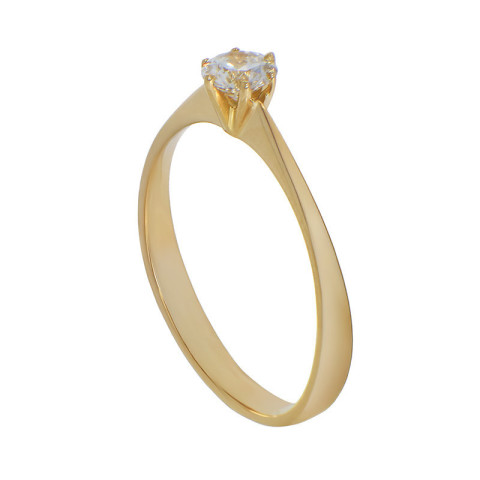 Inel De Logodna, Aur Galben, 18 k, 2.21 gr, cu Diamante, Cod Produs: 793454 - 2