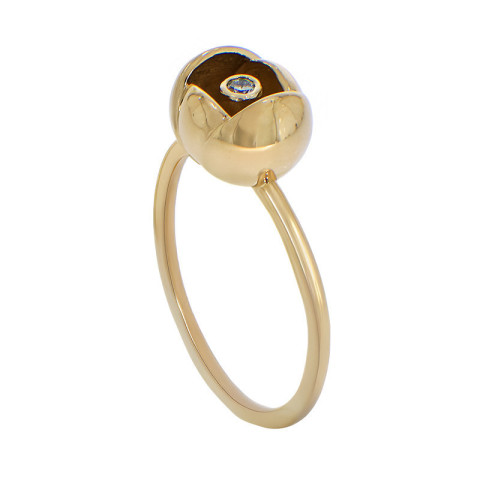 Inel, Aur Galben, 14 k, 3.09 gr, cu Diamante, Cod Produs: 795510 - 2