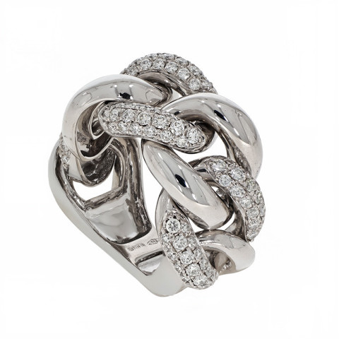 Inel, Aur Alb, 18 k, 11.56 gr, cu Diamante, Cod Produs: 796161 - 2