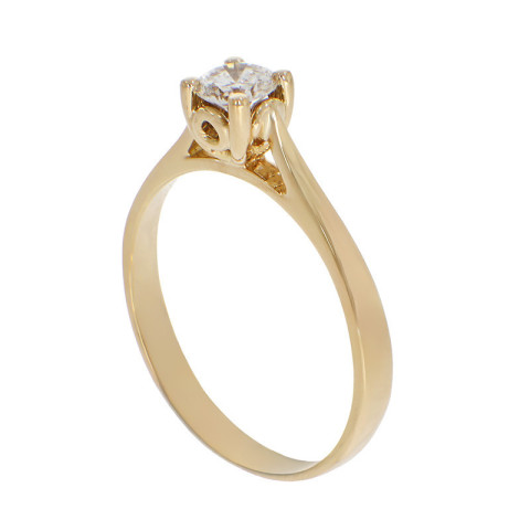 Inel De Logodna, Aur Galben, 18 k, 2.64 gr, cu Diamante, Cod Produs: 796905 - 2