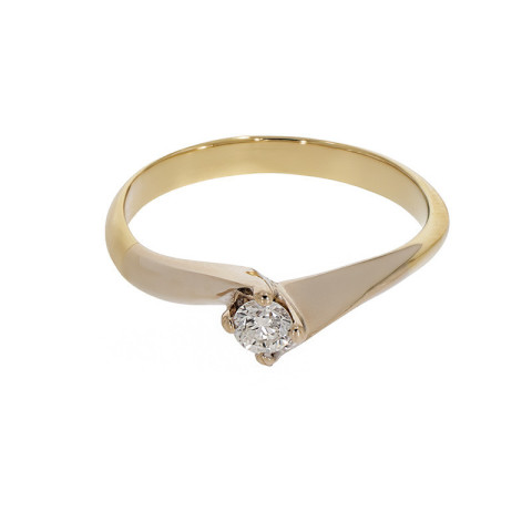 Inel De Logodna, Aur Galben, 18 k, 2.65 gr, cu Diamante, Cod Produs: 798875 - 2