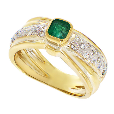 Inel, Aur Mixt, 14 k, 7.64 gr, cu Diamante, Cod Produs: 799208 - 2