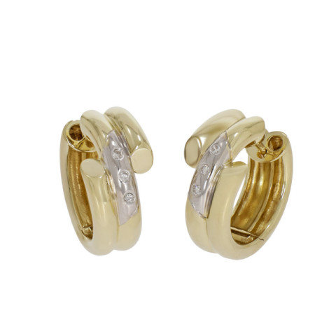 Cercei, Aur Galben, 14 k, 9.58 gr, cu Diamante, Cod Produs: 800709 - 2