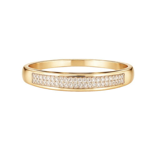 Inel, Aur Galben, 18 k, 1.37 gr, cu Diamante, Cod Produs: 800878 - 2