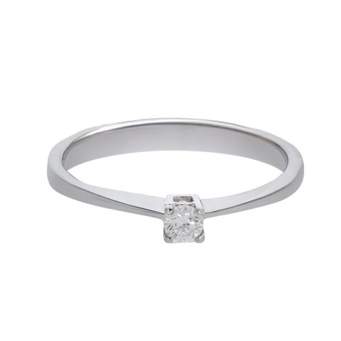 Inel De Logodna, Aur Alb, 18 k, 2.07 gr, cu Diamante, Cod Produs: 801248 - 2