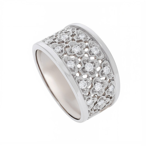 Inel, Aur Alb, 18 k, 8.18 gr, cu Diamante, Cod Produs: 802597 - 2