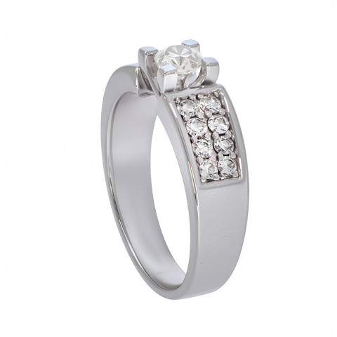 Inel, Aur Alb, 14 k, 5.65 gr, cu Diamante, Cod Produs: 806878 - 2