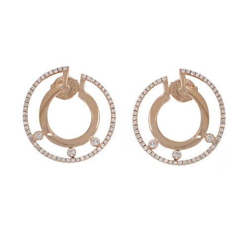 Cercei, Aur Galben, 18 k, 9.19 gr, cu Diamante, Cod Produs: 807798 - 2