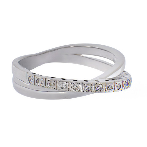 Inel, Aur Alb, 18 k, 4.53 gr, cu Diamante, Cod Produs: 810343 - 2