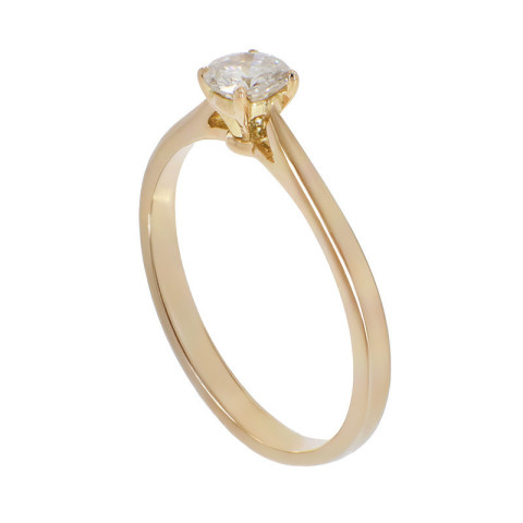 Inel De Logodna, Aur Galben, 18 k, 1.82 gr, cu Diamante, Cod Produs: 811140 - 2